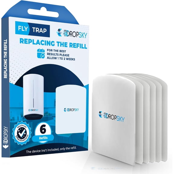 Flying Insect Trap Refill- Plug in Bug Catcher Indoor Refills, Indoor Fly Trap, Indoor Fly Trap,Trap for Mosquitos, Bugs, Insects, Gnats, Moth and Fruit Flies -Plug in Refill (Pack of 6 DP07)