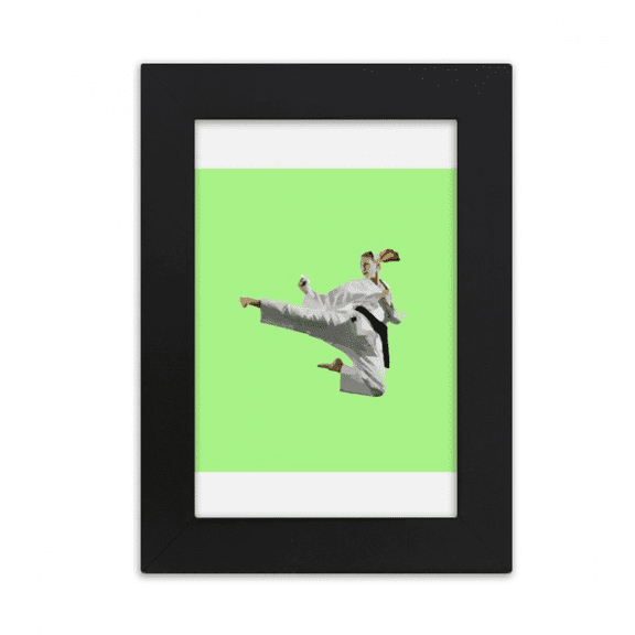 Flying Kick Martial Arts Practice Desktop Photo Frame Picture Display Art Painting Exhibit