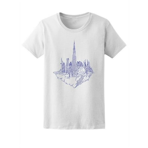 Flying Land Dubai City T-Shirt Women -Image by Shutterstock, Female Medium