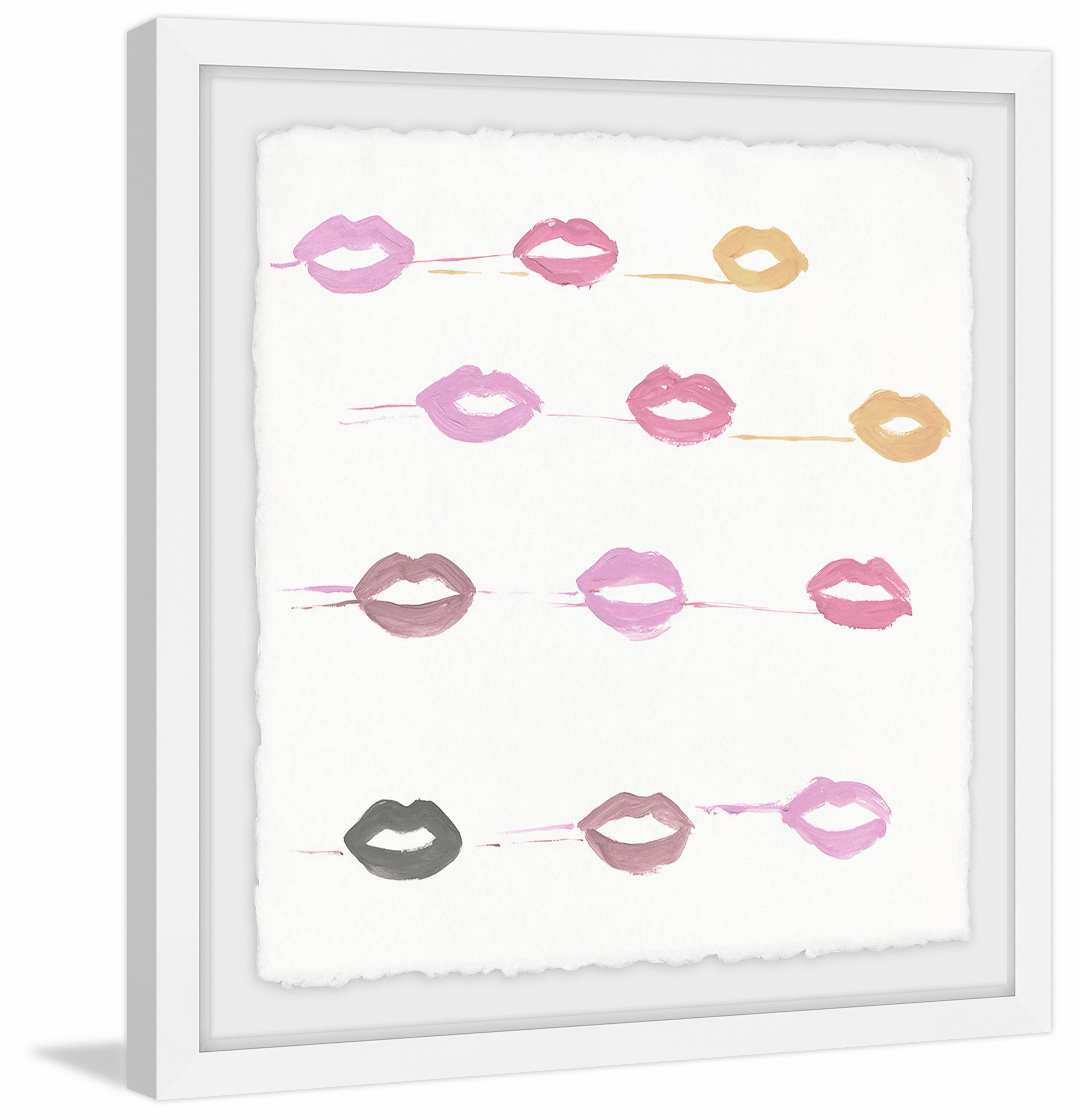 Flying Lips II Framed Painting Print