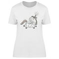 thumbnail image 1 of Flying Magic Unicorn Caption T-Shirt Women -Image by Shutterstock, Female Large, 1 of 2