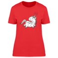 thumbnail image 1 of Flying Magic Unicorn Caption T-Shirt Women -Image by Shutterstock, Female Medium, 1 of 2