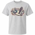thumbnail image 1 of Flying Mallard Duck Camo T-Shirt Vintage Waterfowl Hunting Retro Graphic Tee Unisex Cotton, 1 of 9