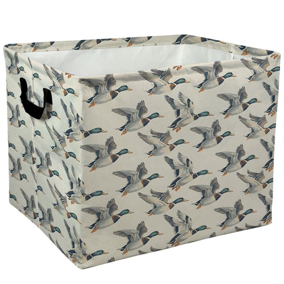 Flying Mallard Ducks Pattern Storage Baskets Storage Boxes Home Decor Storage Clothes Organization And Storage Home Decor Storage Holiday Gifts，Laundry Baskets