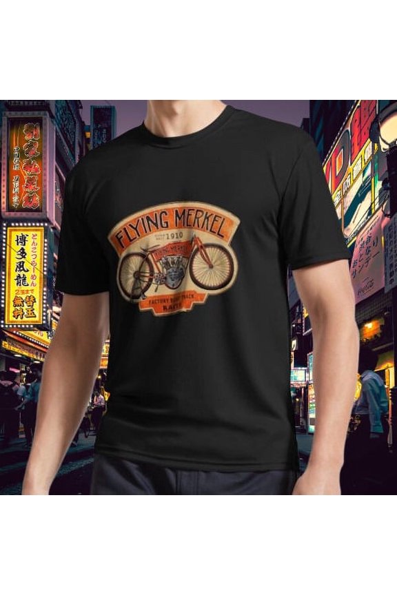 Flying Merkel Logo Active T-Shirt Funny Logo Tee Men's T-Shirt