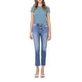 thumbnail image 1 of Flying Monkey - High Rise Slim Straight Jeans with Distressed Hem (27.5" Inseam) - F5213, 1 of 9