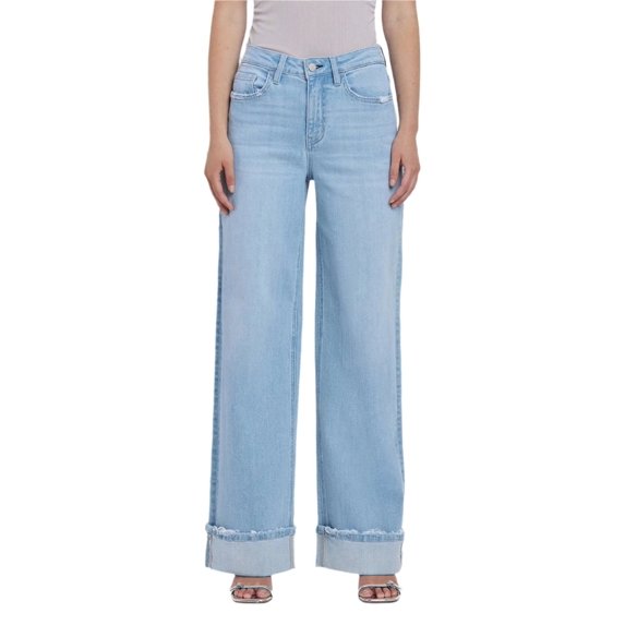 Flying Monkey - Super High Rise Cuffed Baggy Wide Jeans - F5796