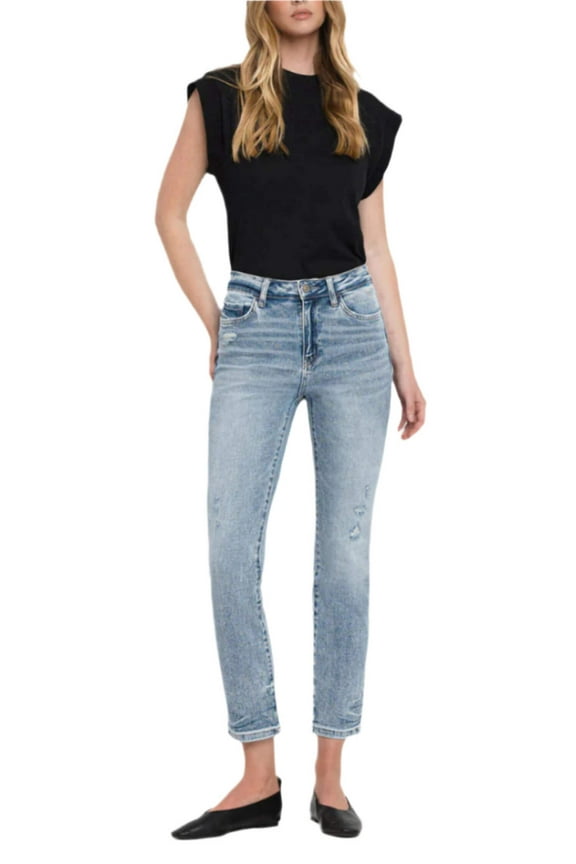 - High Rise Slim Straight Jean - F5168