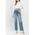 thumbnail image 1 of Flying Monkey - High Rise Wide Leg Jeans with Trouser Hem (32" Full Length) - F5391, 1 of 9