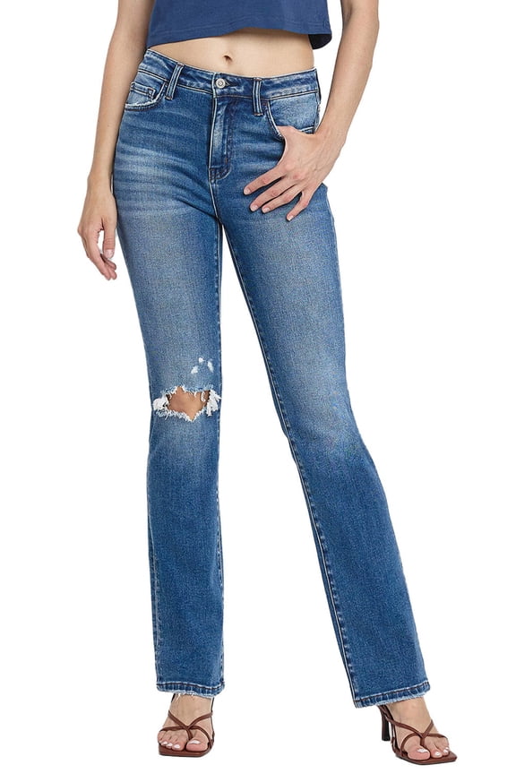 - Independent Studies - Stretch High rise Straight Leg Jean - F4847 - Amazon