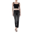 thumbnail image 1 of Flying Monkey - Mid Rise Cropped Slim Straight Jeans with Slight Distressing (28" Inseam) - F5236, 1 of 9