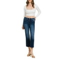 thumbnail image 1 of Flying Monkey - Mid Rise Cropped Straight Jeans - BY4499A, 1 of 9