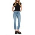 thumbnail image 1 of Flying Monkey - Mid Rise Single Cuffed Crop Slim Straight Jean - F4121, 1 of 7