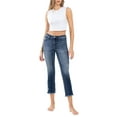 thumbnail image 1 of Flying Monkey - Stunned - Low Rise Raw Hem Crop Slim Straight Jeans - F5340, 1 of 10