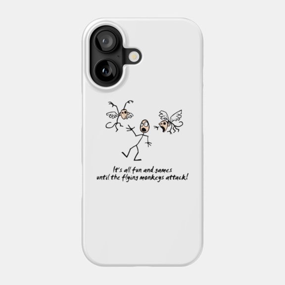 Flying Monkeys Attack Funny Fantasy Case for iPhone 11-17 - Slim Protective