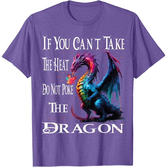 Flying Mythical Creature Cool Dragon Flame-Spewing Dragon Unisex T-Shirt for Men Women Kids Toddler,Violet Color,Size L