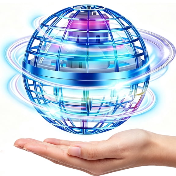Flying Orb Ball Toy, 360 Rotating Boomerang Spinner with LED Lights, Rechargeable Hover Ball Flying Ball Indoor Outdoor Gift for Boys Girls Kids Adults