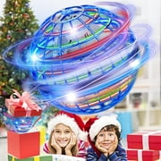 Flying Orb Ball Toys Soaring Hover Pro Boomerang Spinner Hand Controlled Mini Drone Globe Shape Spinning Safe for Kids Adults Outdoor Indoor by (Blue)