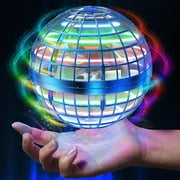 Flying Orb Toy Grame Hand-Controlled Mini DroneCosmic Globe 360°Rotating LED Flying Ball Toys, Safe for Kids Adults, Blue