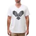 thumbnail image 1 of Flying Owl In Graphic Style Print 100% Cotton Short Sleeve Men T-shirt MTS_02 L, 1 of 1
