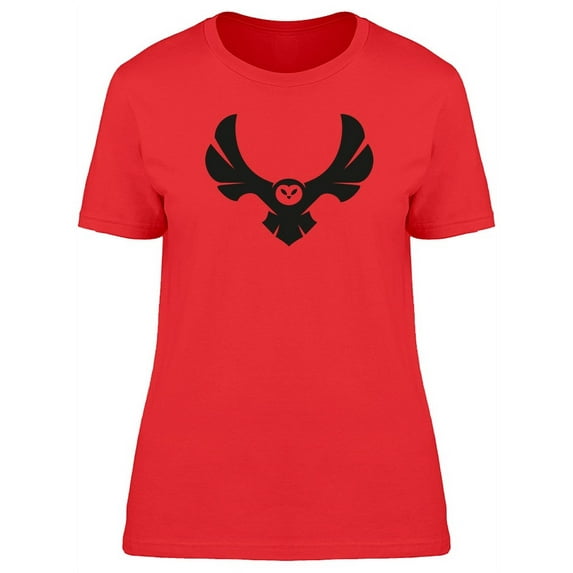 Flying Owl Minimal Art T-Shirt Women -Image by Shutterstock, Female x-Large