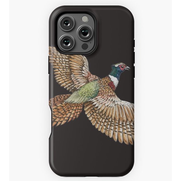Flying Pheasant Bird Art GA755 Phone Case for iPhone 11 to 17 Pro Max