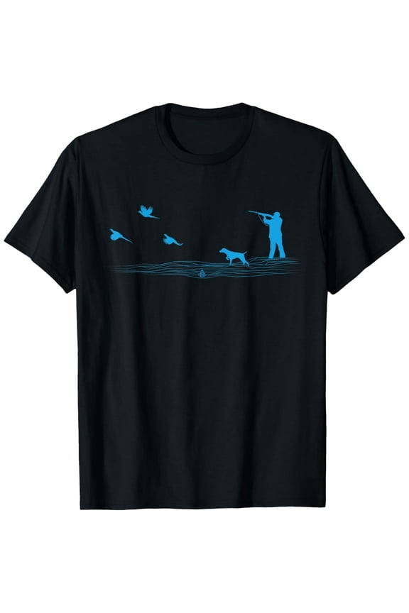 Flying Pheasant Graphic Upland Bird Hunter Dog Hunting T-Shirt