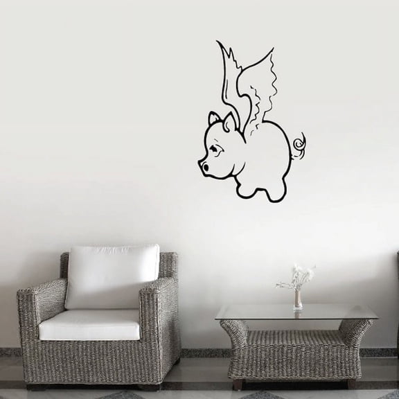 Flying Pig Decal - 36 Inches