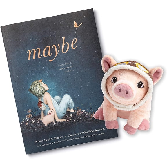 Flying Pig Plush Companion and Book Maybe by Kobi Yamada (Author), Gabriella Barouch (Illustrator) an Empowering Set for All Ages