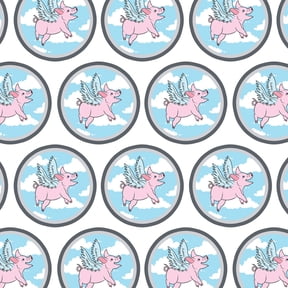 Flying Pig Premium Gift Wrap Wrapping Paper Roll