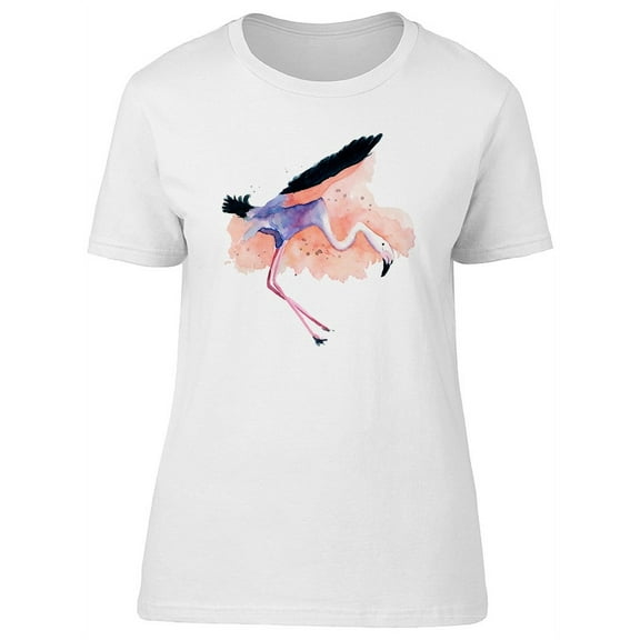 Flying Pink Flamingo T-Shirt Women -Image by Shutterstock, Female Medium