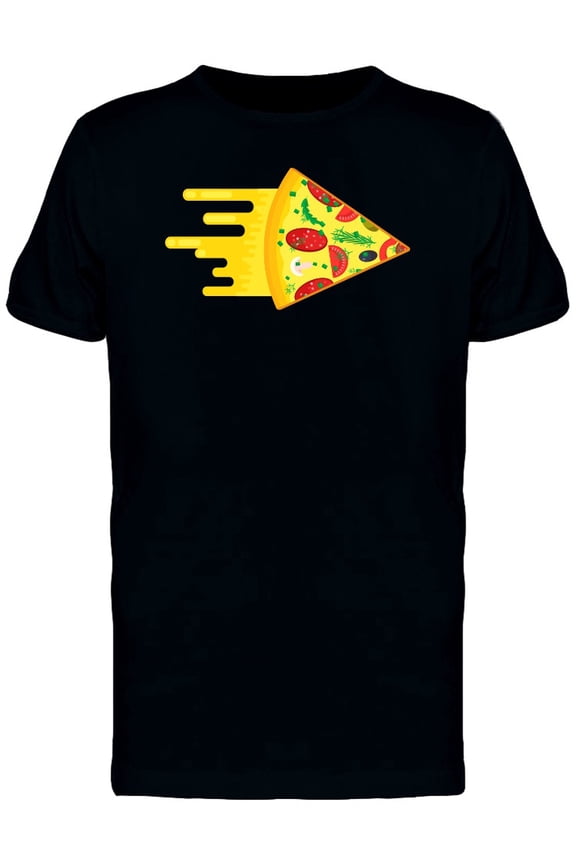 Flying Pizza Slice Doodle T-Shirt Men -Image by Shutterstock, Male Medium