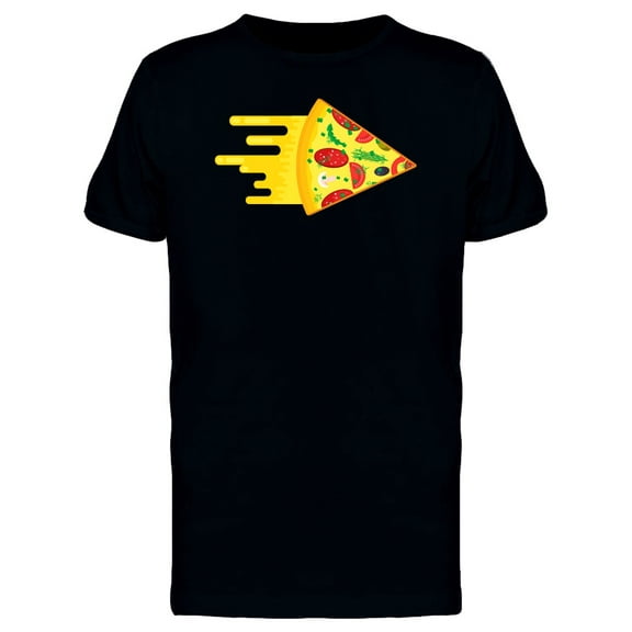 Flying Pizza Slice Doodle T-Shirt Men -Image by Shutterstock, Male XX-Large