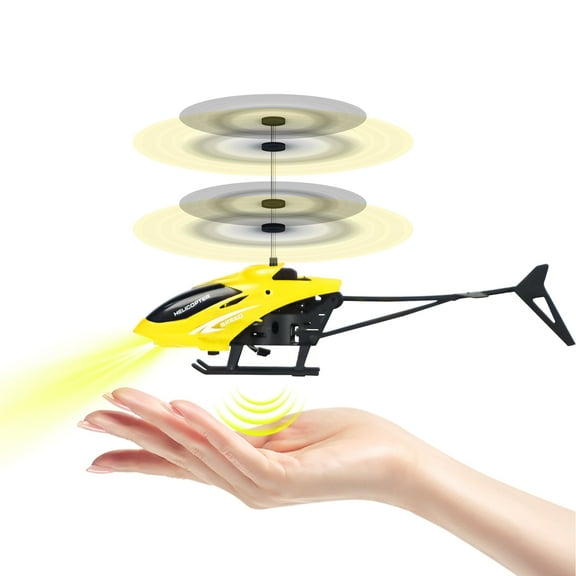 Flying RC Helicopter Toy Hand-Controlled Mini DroneCosmic LED Flying Toys UFO Drone RC Drone Toy for Kids