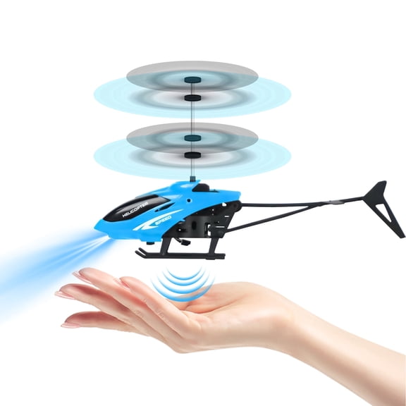 Flying RC Helicopter Toy Hand-Controlled Mini DroneCosmic LED Flying Toys UFO Drone RC Drone Toy for Kids