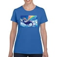thumbnail image 1 of Flying Rainbow Dragon T-Shirt Women -Anthony Chirstou Designs, Female Medium, 1 of 4