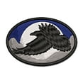 thumbnail image 1 of Flying Raven Bird Applique Multi-Color Embroidered Iron-On Patch - 2.5 Inch Small, 1 of 5