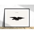 thumbnail image 1 of Flying Raven Ex Libris From Edouard Manet French Impressionist Vintage Poster Reproduction Retro, Unframed Canvas 12x16in, 1 of 1