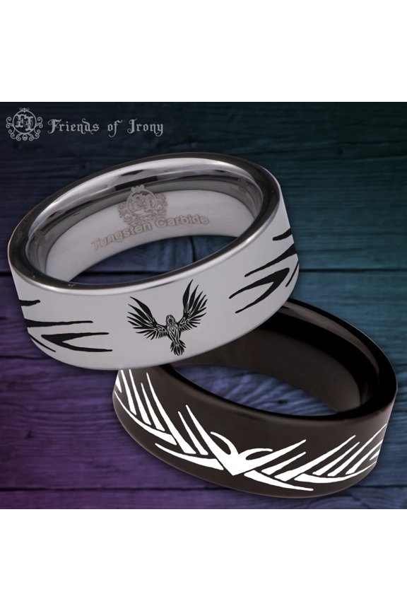 Flying Raven Tungsten Carbide Ring