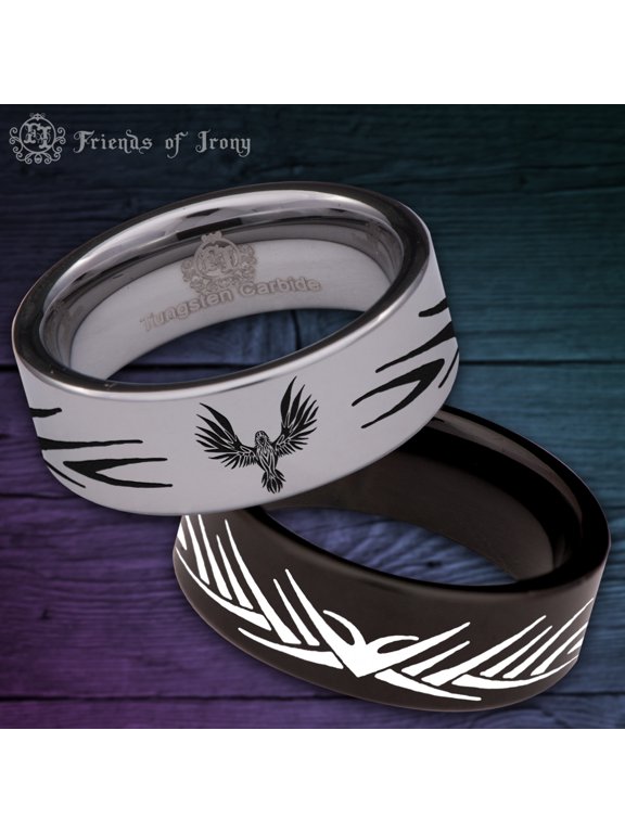 Flying Raven Tungsten Carbide Ring
