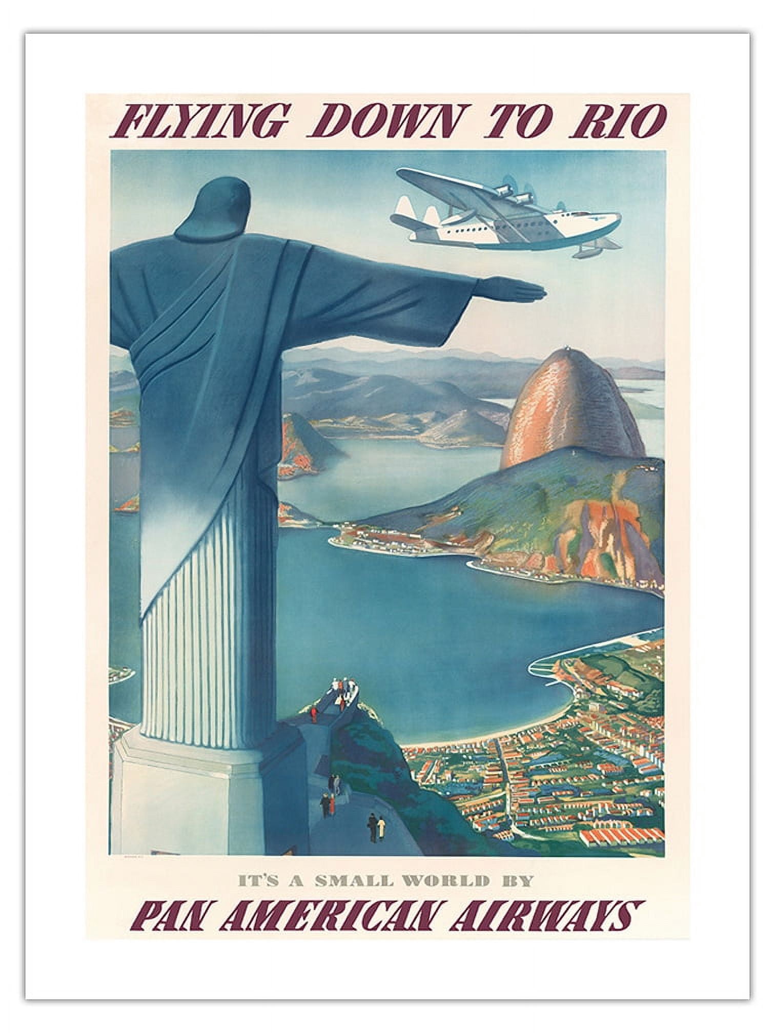 Flying Down to Rio Brazil-Christ the Redeemer Statue-Vintage