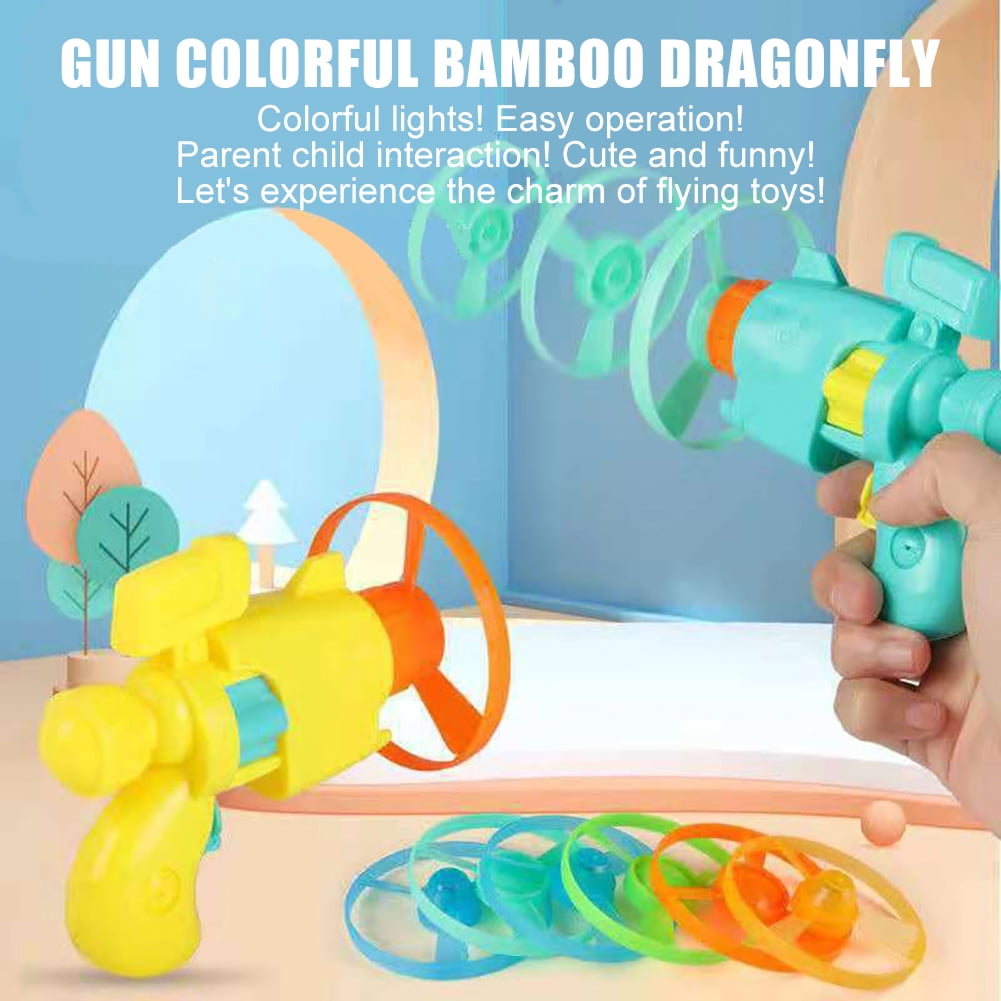 JOYBLI Disc Launcher Toy Gun – Mechanical Linkage, Easy Loading, Shoots Discs Up To 20 Feet, Fun Outdoor/Indoor Shooter For Kids Birthday Gifts