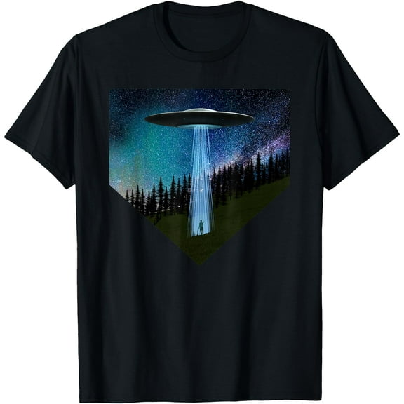 Flying Saucers UFO Abductions Alien Graphic Unisex T-Shirt for Men Women Kids