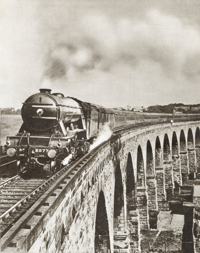 The Flying Scotsman On Its Non-Stop Journey Between London And Newcastle In 1927 From The Story Of 25 Eventful Years In Pictures Published 1935 Canvas Art - Ken Welsh Design Pics (13 x 17)