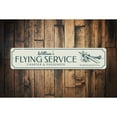 thumbnail image 1 of Flying Service Novelty Sign, Metal Wall Decor - 4x18 inches, 1 of 4