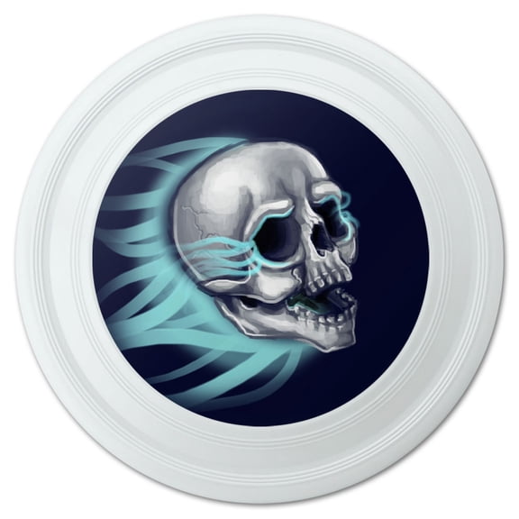 Flying Skull Glowing Fire Novelty 9" Flying Disc
