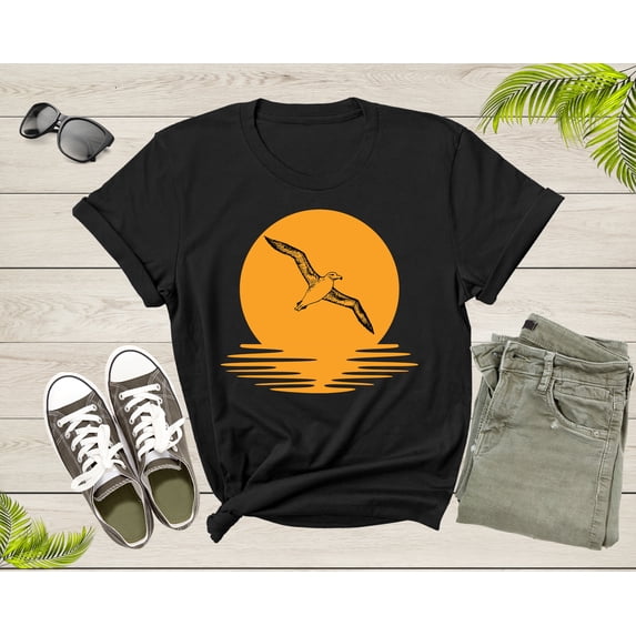 Flying Soaring Wandering Albatross Bird Lover Gift Shirt For Men Women Kids Boys Girls Cool Albatross Graphic Print Sunset Seabird Tshirt