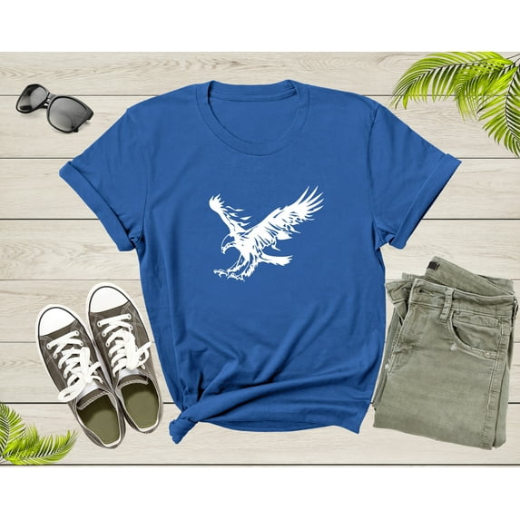 Flying Soarning Hunting American Bald Eagle Bird Gift Adults T-Shirt Cool Bald Eagle Lover Gift T Shirt for Teens Youth Graphic Tshirt