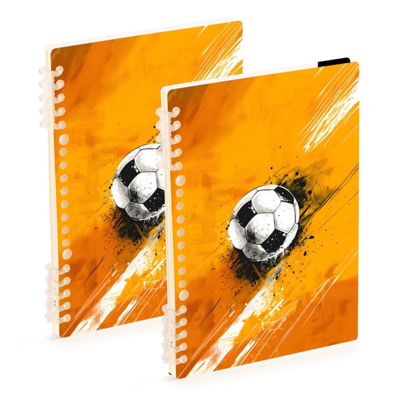 Flying Soccer Notebook Detachable Coil Notebook Diary Plan Book A5 Size 60 Pages 1 Pack