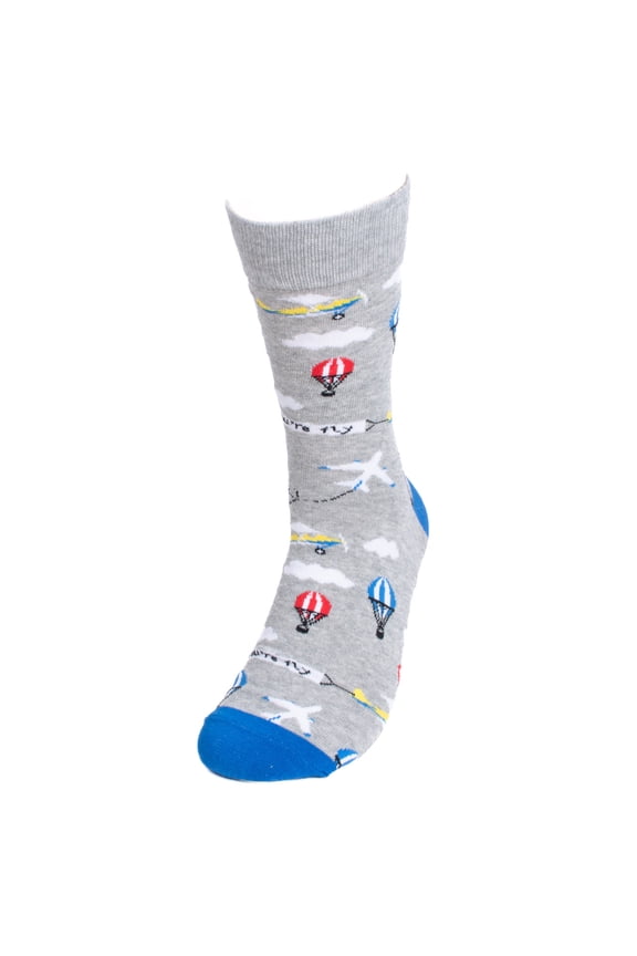 Flying Socks Fun Socks Hot Air Balloon Jumbo Jets Airplanes Pilot Gifts Men's Aviation Pilot Novelty Socks Love To Fly Travel Pilot Gifts